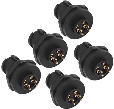 YWBL-WH Connecteur de Prise d'aviation, IP67 étanche à 4 Broches, Matériau PA66 à Verrouillage par Pression pour Appareils électriques d'extérieur, Lumières LED, Systèmes Solaires