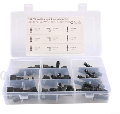 24PCS Fuel Line Quick Connector Repair Kit for Diesel Fuel Hoses Featuring Snap Fit Connectors for Easy and Reliable Hose Connections