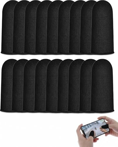 YIPFEN 20 Pezzi Guanti da Gaming per Dita, Finger Sleeve per Giocatori, Protezione Antisudore per Pollice e Dita, Copridita per Touchscreen Mobile