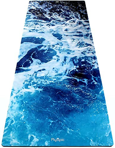 Plyopic All In One Hot Yoga Matte | Luxus Yogamatte mit integriertem Yoga Handtuch und Schweiß-Rutschfest Naturkautschuk | Ideal fur Hot Yoga, Bikram, Joga, Ashtanga Vinyasa, Fitness