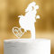 Cake Topper Sprung [mit Schriftzug] - Acryl deko weiss deko Hochzeitstorte deko Kuchen deko Hochzeit Tortendekoration Verlobung Tortenstecker Hochzeit Tortendeko Wedding cake