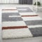 HomebyHome Shaggy Teppich Läufer Flur 60 x 110 cm - Hochflor Teppich Terrakotta, Grau Weiss Extra Weich Flauschig - Bettvorleger Teppich für Schlafzimmer, Küchenläufer - Waschbarer Küchenläufer