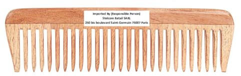 SVATV Peigne en bois de Neemwood fabriqué à la main - (N-82)