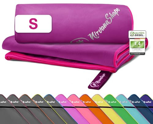 NirvanaShape Mikrofaser Handtuch, Microfaser Handtücher leicht, kompakt als Badetuch, Reisehandtuch, Strandtuch, Sporthandtuch für Fitness, Strand, S 60 x 40 cm