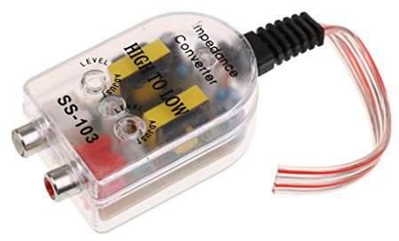 Almencla Audio Speaker High Level To RCA Low Level Line Out Impedance Converter