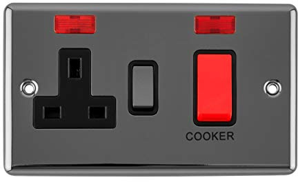 Arlec BK Ni Metal Scw 45 A Cooker Control Neon