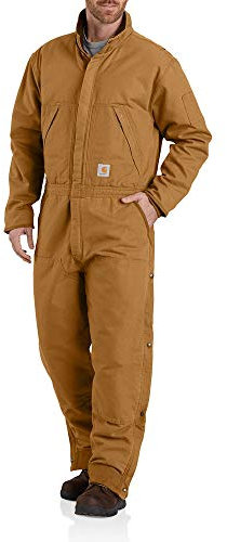 Carhartt Mens Washed Duck Durable Insulated Coverall