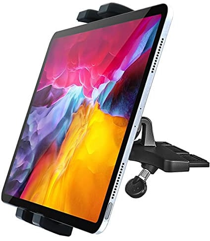 Stabile CD Schlitz Auto Tablet Halterung, woleyi CD Player KFZ Tablet Handyhalterung mit voller Drehung für iPad Pro 9.7, 10.5, 11 Air Mini 5 4 3 2, Galaxy Tabs, iPhone, weitere 4-11
