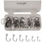 60pcs/Box Inline Single Hooks Single Replacement Hooks for Fishing Baits Lures 2/0 1/0 1# 2# 4# 6# (60pcs Hooks)