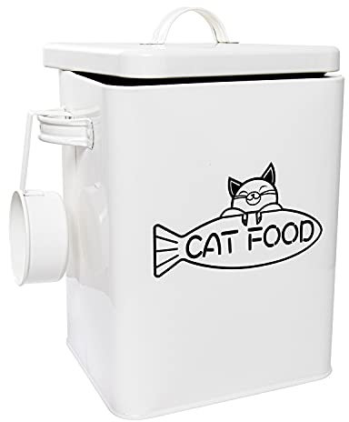 Vumdua Dog and Cat Food Storage Container, Farmhouse Pet Food Containers with Lid and Dry Food Scoop, Durable Airtight Great Gift for Pet Owners