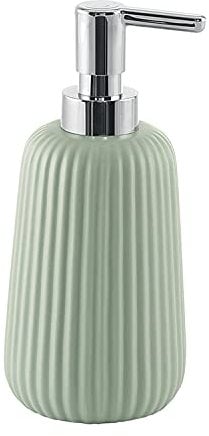 GEDY G-Marika, Dispenser Sapone Verde menta, Dosatore sapone bagno realizzato in Acciaio inox e Cromall®, Garanzia 2 anni, Misure 18X8X8 CM e peso 0,37 kg, Design R&S Gedy, 2 anni di garanzia