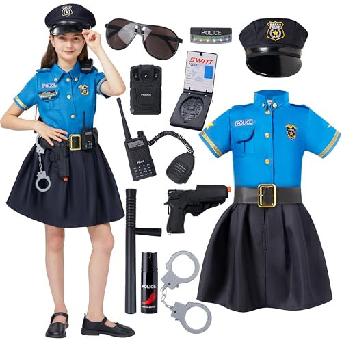 Spooktacular Creations Halloween Kind Mädchen Polizei Kostüm hellblau Stil