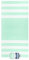 ZOLLNER Strandtuch - strapazierfähiges und saugstarkes Badetuch in 100x200 cm - waschbar bis 60°C - Baumwolle - mit sportlichem Streifenmuster in Mint - Oeko Tex® Zertifiziert