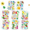 Aufkleber für Kinder, BROMMAT 145PCS Selbstklebende Sticker kinder Hawaii Aufkleber, Sommer Aufkleber, Strand Aufkleber für Kinder zum Verzieren von Karten und Bastelprojekten (16 Stück)