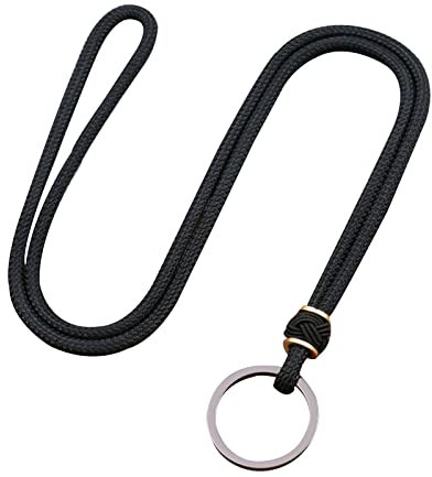 TUKNN Schlüsselband Lang, Schlüsselkette, Schlüsselband Damen, Schlüsselanhänger zum Umhängen, Schlüsselband Key Chain, Schlüsselanhänger Band Lanyards, Lanyard Kinder, Lanyard Schlüsselband, Schwarz