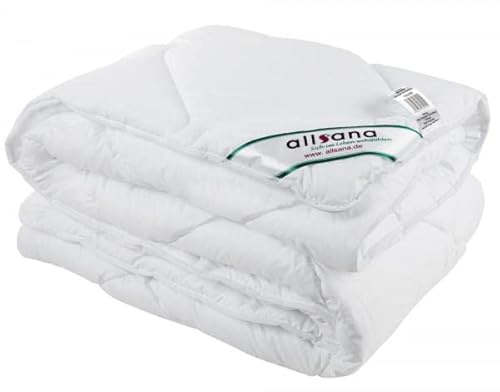 allsaneo Microfaser Steppbett 200x200 cm | Ganzjahres Microfaser Steppbett für Allergiker, mittelwarme Bettdecke hygienisch waschbar bei 95°C gegen Milben bei Allergie