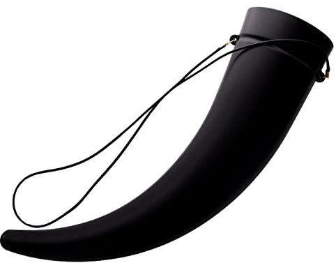 Alsino Wikinger Kostüm Outfit Mittelalter Nordmann 34 cm lang Accessoires Helm Horn Bart Hammer Fasching Karneval Vintage-Kostüm (Trinkbecher Horn)
