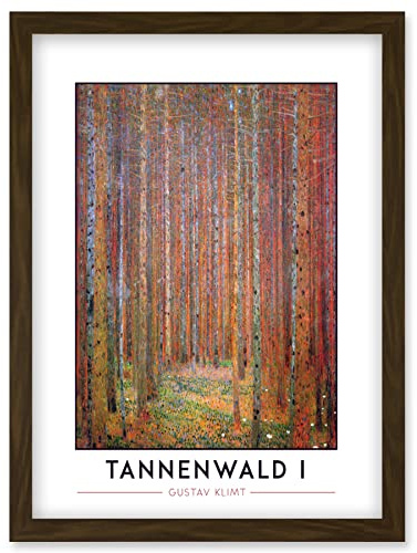 Wee Blue Coo Gustav Klimt Tannenwald I Fir Forest Painting Artwork Framed Wall Art Print A4