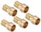 QUARKZMAN 16mm Raccord cannelé à G1/2 Filet Mâle Tuyau x 5PCS Droit Laiton Raccord cannelé Tuyau Raccord pour Air Eau Carburant Pneumatique Tuyau, Or