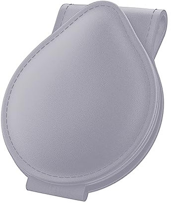 Porte Lunettes pour Voiture, Universel Support Lunette de Soleil pour Voiture, Magnétique Clips en Cuir PU pour Pare Soleil Voiture, Gadget Voiture Accessoires Interieur, Gris