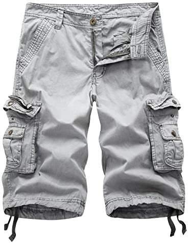 NVNV Short Cargo Coton Casual Lâche Avec Poche Pantalon Court Homme Sport Jogging Slim Fit Militaire Montagne Baggy Bermuda de Travail 2023
