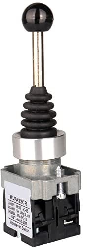Guuzi 2NO 2-Posizioni Joystick Interruttore a scatto Autobloccante Monolever Joy Stick Switch Sostituzione per XD2PA22CR Foro di Montaggio Diametro 22mm