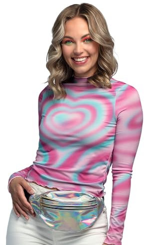 Boland - Sac banane holographique rétro, accessoire de costume de carnaval, sac banane, accessoires de festival, carnaval, fête à thème