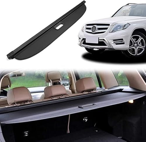 VIPOD Auto Laderaumabdeckung FüR Mercedes-Benz GLK 300 2008-2015, Einziehbare Heckkoffer Abdeckung Kofferraum Interieurleisten ZubehöR