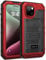 Beeasy for iPhone 15 Case Waterproof Heavy Duty Tough Metal Armour Cover Shockproof Dustproof Built-in Screen Protector, Robust 360 Full Body Military Protective Rugged Case for iPhone 15 6.1inch Red