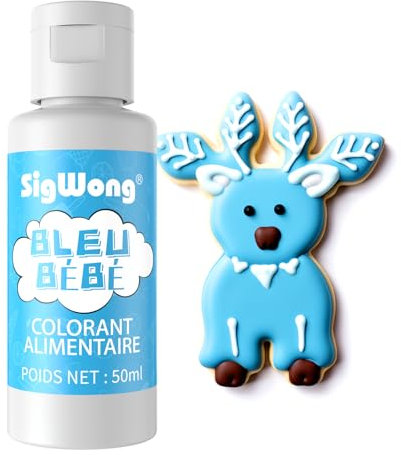 Colorant Alimentaire Liquide, 50ml Concentré Colorant Peinture Alimentaire Pour Gâteau, Cuisson, Décoration, Glaçage - Colorants Alimentaires Pour Biscuits - Bleu bébé
