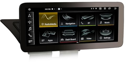 Erisin 12.3 Qualcomm 8-Kern 8GB RAM+128GB ROM Android 14 Autoradio GPS Navi für Audi A4/S4/RS4/A5/S5/RS5 Unterstützt IPS Screen OEM Bluetooth 5.1 DAB+ CarPlay Android Auto USB DVR TPMS Can-Bus WiFi