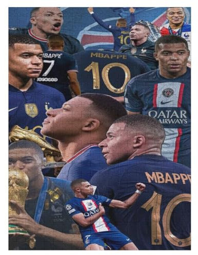 Mbappe Erwachsene Puzzle 500 Teile Puzzle Fußballer Wooden Puzzle Lernspielzeug Spiel Familiendekoration 500 PCS