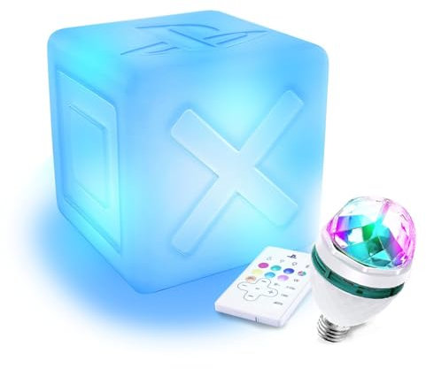 Enceinte sans Fil Bluetooth - Déco Cube Gaming Lumineux à LED 9 Couleurs, Ampoule LED Inclus