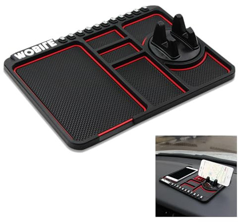 Fokecci Auto Anti-Rutsch-Matte Telefon-Halter, Hone Halter für Ihr Auto, Auto Armaturenbrett Matte, Auto-Telefon-Halter, Radarwarner Dash Mount, Dashboard Sticky Pad