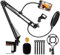 Microphone Arm, Adjustable Microphone Stand with 3/8 5/8 Adapter, Microphone Clip for Blue Yeti, HyperX QuadCast, Snowball, for Live Broadcasting, Recording, Singing, etc.