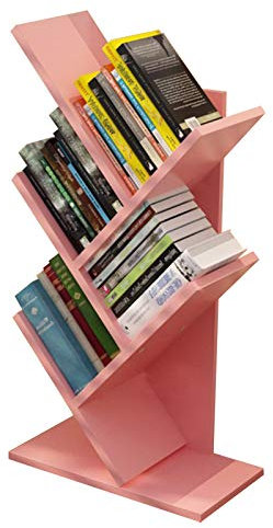 Mini-Schreibtischregal aus Holz mit 5 Ablagen für Bücher, Zeitschriften, CDs und Fotos, ideal für Wohnzimmer oder Heimbüro
