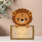 WONDEE Personalisierte Geschenke Baby, Nachtlicht Baby Löwe, Geschenke zur Geburt, Taufgeschenke für Mädchen und Jungen Personalisierte - Nachttischlampe kinder, baby geschenk personalisiert