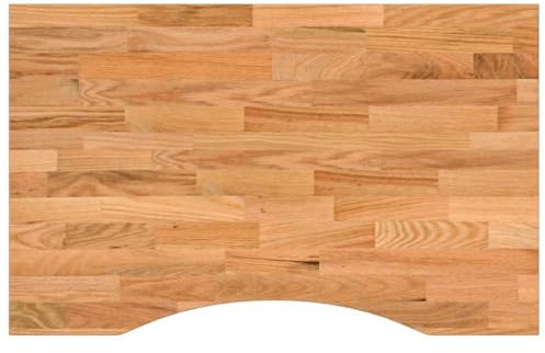 vidaXL Schreibtischplatte Hellbraun 80x50x2,5 cm Massivholz Eiche, Arbeitsplatte, Küchen Arbeitsplatte, Ersatztischplatte, Tischplatte