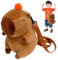 TIVUNORON Capybara Plüsch Tasche, Capybara Rucksack Kinder, Kawaii Capybara-Handtasche, Abnehmbaren Trägern, Niedliche Cartoon Plüsch Schultertasche, Geburtstags Geschenk für Mädchen Kinder Teenager