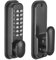 EAI Digital Code Door Lock | Matt Black Push Button Mechanical Digital Codelock with Hold Back Function | for Internal & External Use