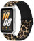 Vancle Correa Elástica para Samsung Galaxy Fit 3 Mujeres Hombres, Pulseras Elásticas Ajustables de Nylon Deportivo de Repuesto para Samsung Galaxy Fit 3 SM-R390 (Leopardo)