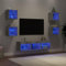 GCHDHAPB Home-Entertainment Centers & TV-Ständer, 7-teilige TV-Wohnwand mit LED, betongrau, Holzwerkstoff