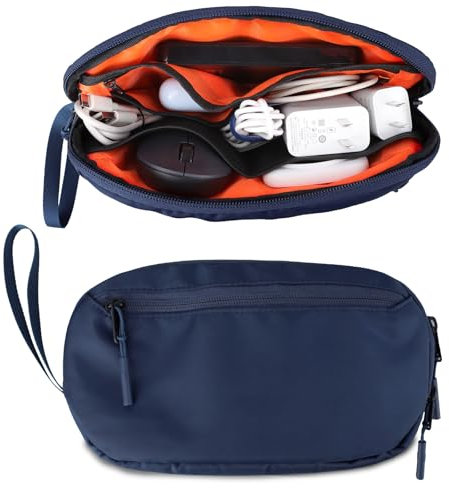 Teskyer Kabeltasche Organizer - wasserdichte, Tragbar, Reise Gadgets, Kompaktes Design, Travel Essentials, 23 x 13 x 5 cm, Blau