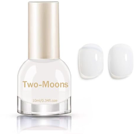 Milky White Nail Polish - Translucent White Nail Varnish - Natural Colour Jelly Nail Polish - Air Quick Dry & Long Lasting Nail Varnish For Women Girls DIY Manicure Decorations - No UV Needed