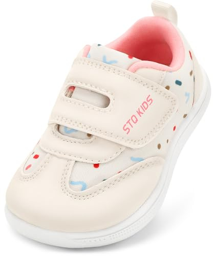 STQ KIDS Barefoot Niñas Zapatillas Deportivas Niño Lindo Beige Blanco 18 EU