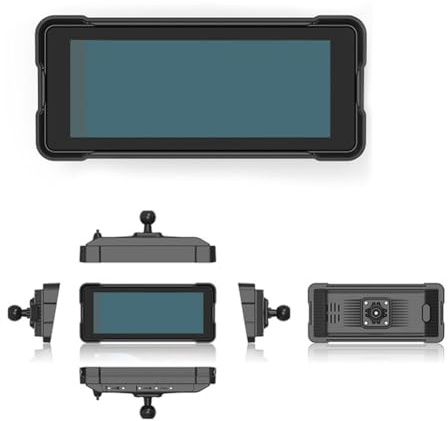 Gettimore Für Motorrad, 17,3 cm (6,8 Zoll), HD-Touchscreen mit TPMS, kabellos für CarPlay und Auto-Navigation, IP68 wasserdichtes digitales Armaturenbrett, 12 V Fahrräder, Schwarz