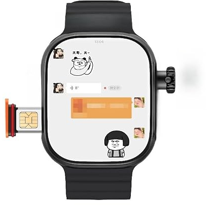 KAIRUIXING Ultra Ai3 Smartwatch 4G Android Amoled HD Cámara GPS WIFI Gooogle Play Store App Download Game Bluetooth Smartwatch Hombres Mujeres (Negro, 8GB 128GB)