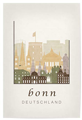 artboxONE Poster 30x20 cm Städte Bonn Skyline Rustic hochwertiger Design Kunstdruck - Bild bonn bonn Buildings