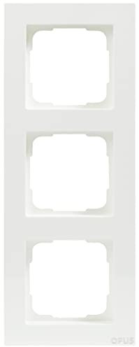 OPUS® 55 - Marco embellecedor para 3 enchufes, color blanco