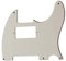 Schlagbrett für Fender Esquire Telecaster 5-Loch-PAF-Stil Gitarre Schlagbrett (3-lagig, weiß)